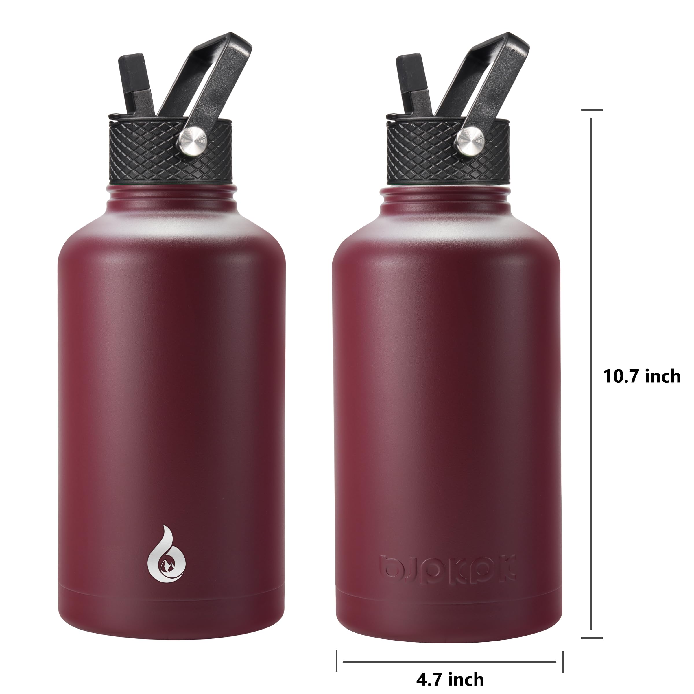 Amazon.com: BJPKPK Half Gallon Insulated Water Bottles with Straw
